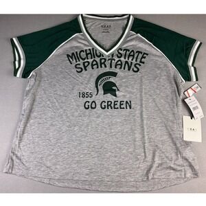 Michigan State Spartans Go Green Shirt‎ Plus 2X WEAR Erin Andrews NWT